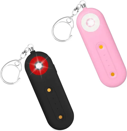 Miniatura 8 de Llavero de alarma de seguridad personal para mujeres, llavero de autodefensa fuerte de 130 dB con luz estroboscópica LED, dispositivos de sirena