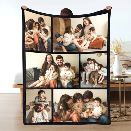 Miniatura 19 de Manta personalizada con texto fotográfico, manta personalizada con imágenes para adultos, manta personalizada con mis propias fotos, manta 1 foto-1