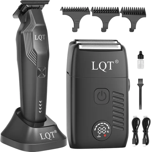 Miniatura 7 de Recortadora de barba para hombre, todo en uno, con esfera de precisión, peluquería facial de alta calidad, base de recarga USB, inalámbrica