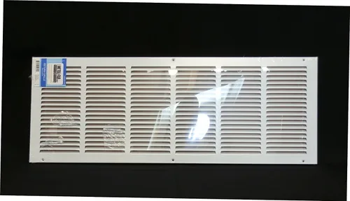 Miniatura 3 de HVAC Premium 30' x 10' [Abertura de conducto] Rejilla de aire de retorno de acero estampado plano - Pared lateral y techo - Cubierta de conducto