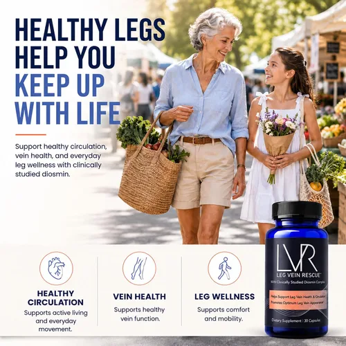 Miniatura 2 de Suplemento de diosmina LVR, 570 mg, bienestar de piernas y apoyo a la circulación, 30 días Clinically Studied Diosmin, One Capsule Daily, Focused