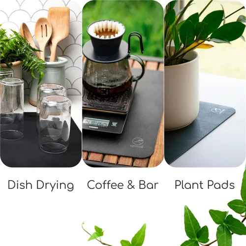 Miniatura 7 de Ternal DripGuards - Juego de 2 tapetes absorbentes para mostrador, impermeable, de secado rápido, tapete para barra de café para cocina, fregadero