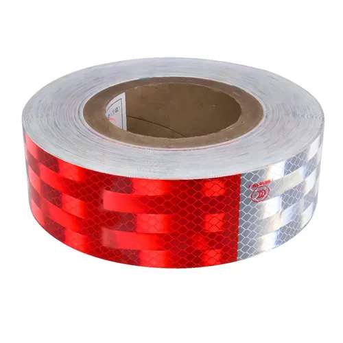 Cinta reflectante de 2 pulgadas x 150 pies, rojo/blanco de alta intensidad, advertencia de seguridad, grado de advertencia, autoadhesiva,