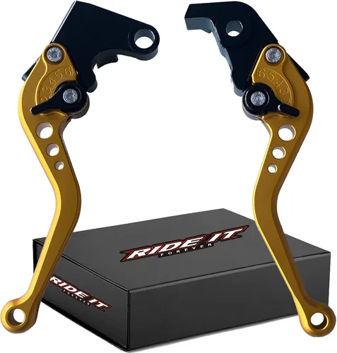 Palancas ajustables cortas CNC para motocicleta, para freno y embrague, para YZF R6 2005-2015, YZF R1 2004-2008 - Oro