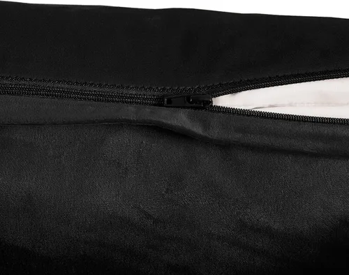 Miniatura 4 de FY FIBER HOUSE Paquete de 2 fundas de almohada de terciopelo decorativas, fundas de cojín suaves y sólidas, 16 x 16 pulgadas, color negro