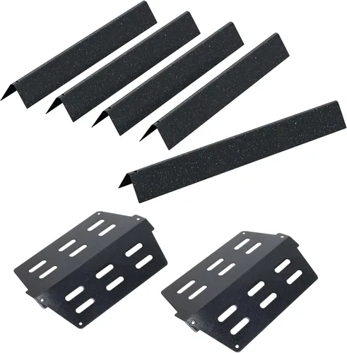 Outspark 7621 Barras aromatizantes y deflectores de calor 7622 para Weber Genesis E310 E320 E330 S310 S320 S330, kit de piezas de parrilla para