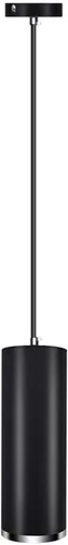 GU10 Dia 6CM L 20CM Anillo de Plata Moderno Tubo Cilíndrico LED Lámpara Lámpara Colgante Focos para Cocina Isla Comedor Tienda Bar Counter