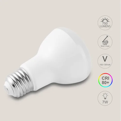 Miniatura 3 de FTL Paquete de 12 bombillas LED BR20 de 5000 K, luz diurna blanca regulable, 7 W, 750 lm, 50 W, equivalente a 60 W, bombillas empotrables