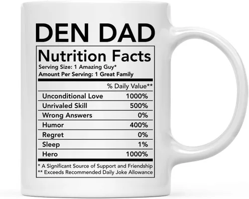 Miniatura 26 de Andaz Press Divertida taza de té de café de cerámica de 11 onzas, regalo de agradecimiento, datos nutricionales del ejército, paquete de 1, ideas