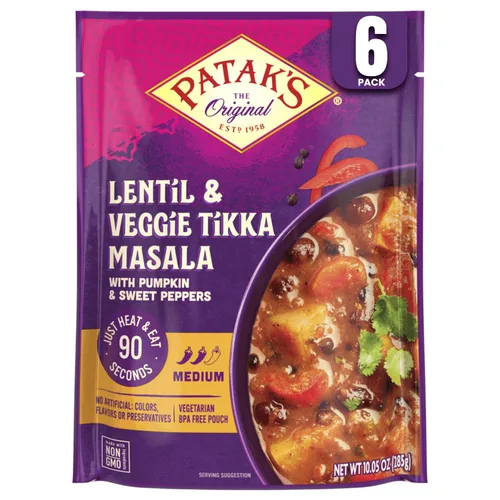 Miniatura 14 de Patak's Butter Chickpeas & Veggies – Comida vegetariana lista para comer – Curry indio suave con garbanzos, espinacas y verduras – Comida
