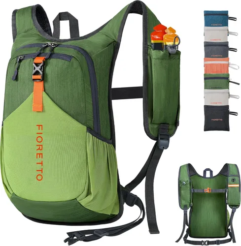 Miniatura 17 de FIORETTO Mochila de 10L para senderismo para mujeres y hombres, mini mochila plegable, ligera, mochila pequeña de día para camping, viaje, al aire