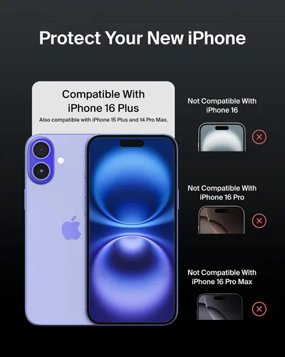 Miniatura 2 de Belkin ScreenForce InvisiGlass - Protector de pantalla de privacidad para iPhone 16 Plus, protección contra impactos resistente a los arañazos