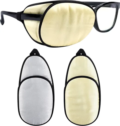 Miniatura 18 de eZAKKA Parches para ojos para adultos, parche ocular médico para gafas, parche ocular médico de seda para parches de ojo vago para mujeres