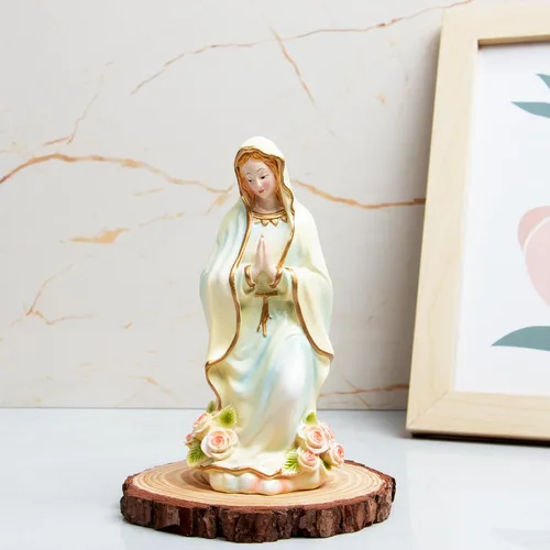 Miniatura 5 de Estatua de la Virgen María, 4.8 pulgadas, estatuas católicas de la Virgen Madre María, adecuadas para decoración religiosa y colección y uso