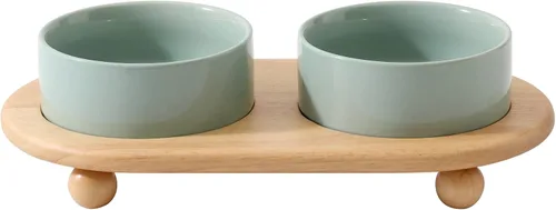 Miniatura 8 de Havniva - Tazón de cerámica elevado para comida y agua de gatos, cuenco para gatitos, plato de gato elevado, comedero para mascotas