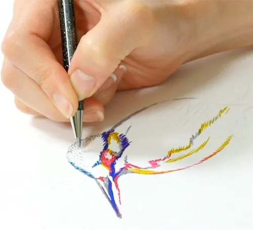 Miniatura 3 de Pentel Hybrid Dual Metallic Liquid Gel Roller Pen YK110/8-M - Paquete de 8 bolígrafos en 16 colores metálicos brillantes