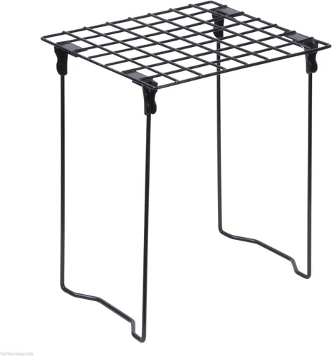 Miniatura 2 de Honey-Can-Do SHF-03494 Estante plegable para casillero, negro, 10 libras