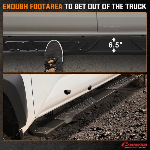 Miniatura 3 de COMNOVA Estribos de Aluminio Compatibles con 2007-2018 Silverado/GMC Sierra 1500 2500HD 3500HD Crew Cab, 2019 Silverado/Sierra 2500HD 3500HD Crew