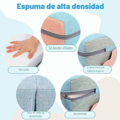 Miniatura 4 de Asweets 4 en 1 bloques de espuma para escalar para niños pequeños, juguetes de escalada y gateo suaves para interiores para la creatividad e