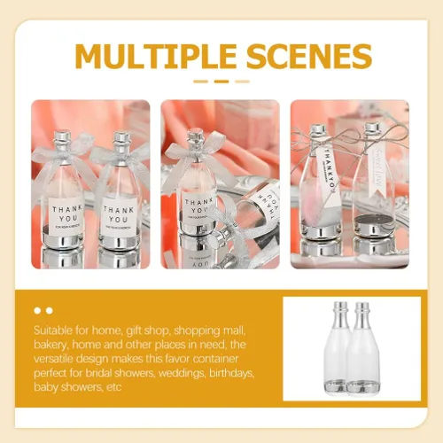 Miniatura 7 de Kisangel - Caja de dulces para botellas, paquete de 20 cajas de recuerdos de boda, mini recipientes para fiestas de bebé, cumpleaños, Navidad