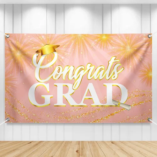Miniatura 11 de KatchOn, Cartel de graduación XtraLarge de felicitaciones – 72 x 44 pulgadas, pancarta de graduación Fondo de felicitaciones Decoración