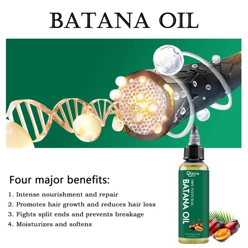 Miniatura 2 de Aceite de batana para el crecimiento del cabello, 100% natural crudo de Honduras, aceite de crecimiento del cabello para cabello más grueso y largo