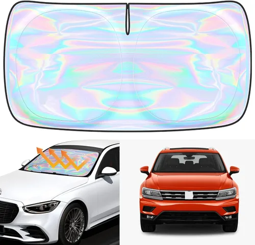 Miniatura 100 de Parasol para parabrisas Rivian R1S R1T 2022-2026 – Parasol compatible con Rivian R1S R1T plegable para ventana delantera, protector de visera solar