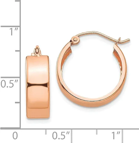 Miniatura 4 de Aretes de aro de oro rosa de 14 quilates, joyería fina para mujer, regalos para ella, Oro rosa