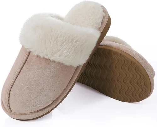 Miniatura 3 de Litfun Pantuflas mullidas de espuma viscoelástica para mujer, zapatos de invierno para interiores y exteriores