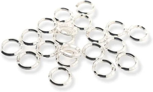 Miniatura 11 de 20 piezas de anillo redondo dividido de plata de ley de 0.138 in para abalorios y búsqueda de joyas por CRAFT WIRE