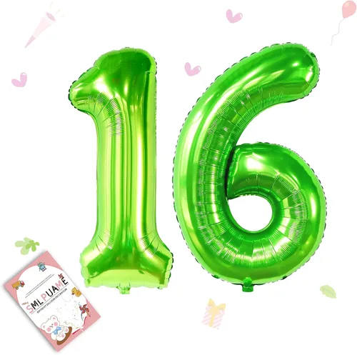 Miniatura 57 de Globos de números de 40 pulgadas del 0 al 9 dorados grandes del número 0, globos digitales para suministros de decoración de celebración de fiesta