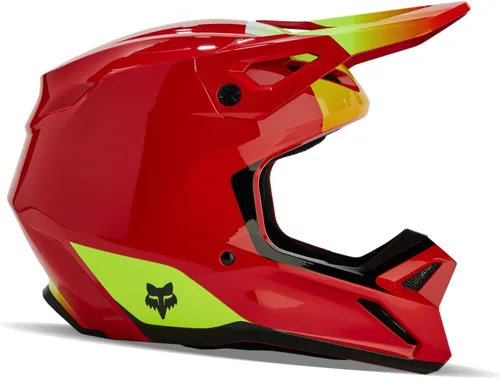 Miniatura 2 de Fox Racing Casco de motocross unisex V1, rojo fluorescente, talla L