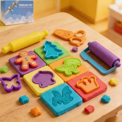 Miniatura 6 de Herramientas de masa para niños, accesorios de masa, moldes de dinosaurio, rodillos de frutas, tijeras y caja de almacenamiento, juego de recuerdos
