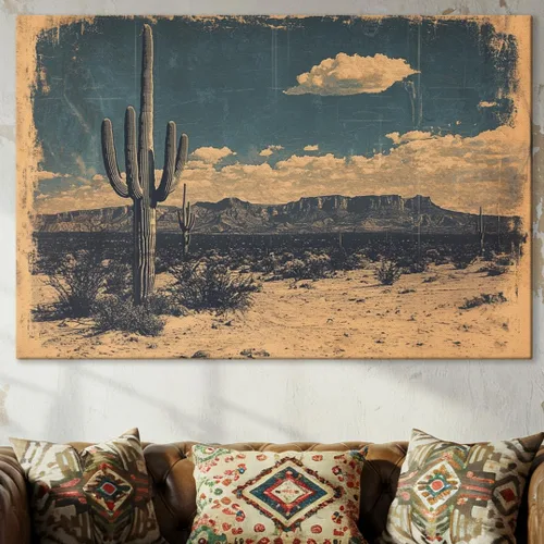 Miniatura 11 de Impresiones en lienzo de Arizona de pequeño a extra grande, paisajes del desierto de Sonora, comedor, dormitorio, baño, sala de estar, arte de pared