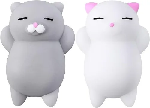 Miniatura 11 de Nutty Toys Juego de Gatos Suaves - Gatitos Kawaii de Silicona Suave de 2", Juguete Principal para Alivio del Estrés 2025 Regalos Únicos