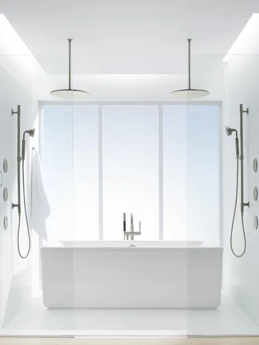 Miniatura 3 de KOHLER K-6366-0 Stargaze - Bañera independiente de 72 x 36 pulgadas con cubierta recta y drenaje central, color blanco, paquete de 1