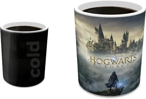 Morphing Mugs Hogwarts Legacy Obra de arte oficial – Mundo mágico de Harry Potter – Una taza de cerámica que cambia de color de 11 oz – Imagen