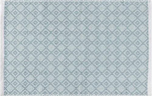 Miniatura 18 de Alfombra de algodón tejida con diamantes de 2 x 3 pies, color beige, antideslizante, decorativa, duradera, bohemia, ideal para entrada, cocina