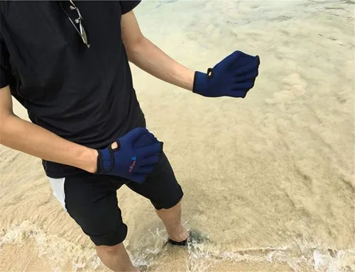 Miniatura 7 de 1 par de guantes de malla de natación, guantes de entrenamiento, palas de fitness acuático, resistencia al agua, tela de mano para hombres, mujeres