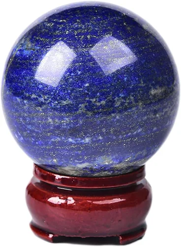 Miniatura 59 de JIC Gem Esfera de cristal de cuarzo Pietersite, bola de cristal decorativa azules y marrones dorados para meditación, decoraciones de mesa