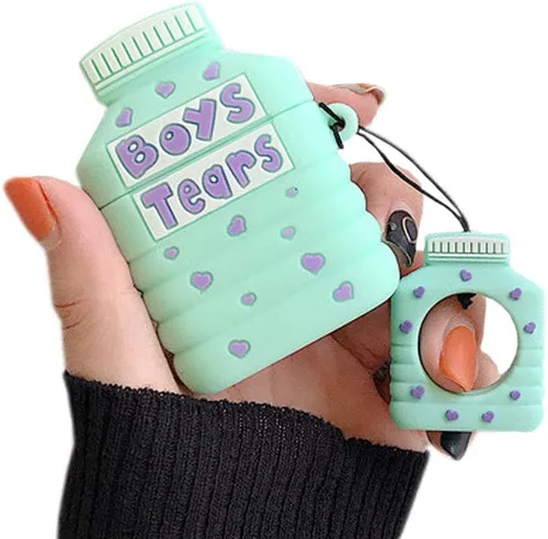 Miniatura 28 de Linda funda para Airpods, divertida y creativa 3D con forma de frutas y verduras con soporte de hebilla de anillo, funda de silicona suave a prueba