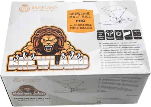 Miniatura 7 de Grain Mill Pro con 3 rodillos, tolva de 13 libras y base de metal de acero, preparación para cebada de malta de grano, molino de malta para cerveza