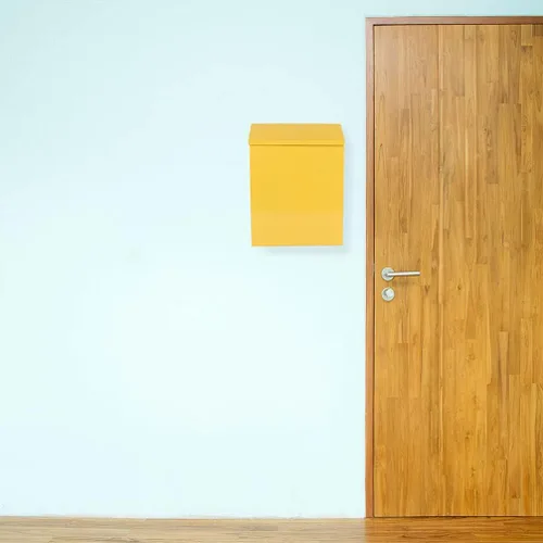 Miniatura 9 de jojofuny Buzón de pared grande de metal con cerradura para oficina, hogar, escuela, caja de sugerencias segura para montar en la pared, 11.41 x 8.46