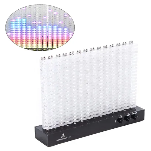 Miniatura 4 de Analizador de espectro musical,Analizador de espectro de 14 segmentos Indicación de nivel Luz de espectro musical