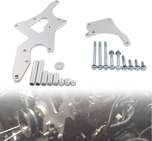 LS Soporte de Serpentina y Bomba de Dirección Asistida de Alternador - Compatible con Motores Chevrolet LS1 LS2 LS3 LS6 LS7 4.8L 5.3L 6.0L 6.2L para