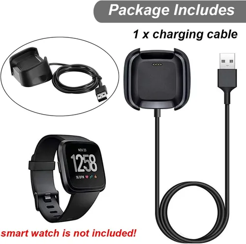 Miniatura 4 de Cargador para Fitbit Versa (no para Versa 2/3), cable de carga USB de repuesto para reloj inteligente Fitbit (3.3 pies/3.3 ft)