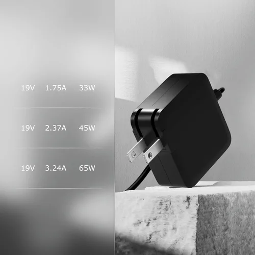 Miniatura 3 de Powseed Cargador para laptop de 65 W, 19 V, 3.42 A, repuesto para Asus VivoBook 14 15 16 S13 S14 S15 Zenbook y más series AC DC cable