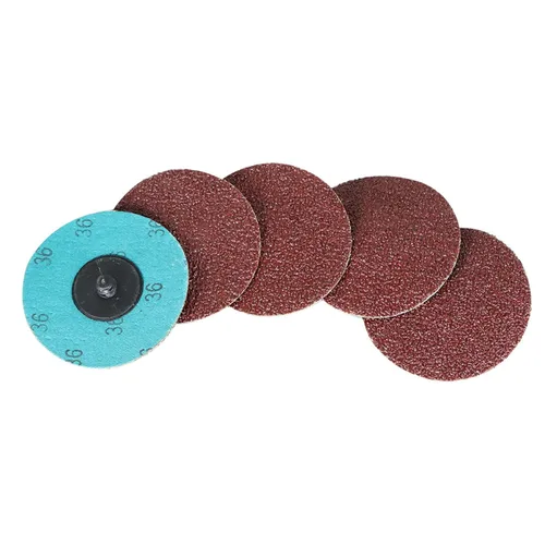 Miniatura 4 de findmall 25 discos de lijado de grano 36 de 3 pulgadas, amoladora de óxido de aluminio, discos de cambio rápido para molinillo de troquel