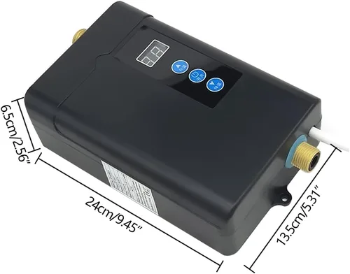 Miniatura 3 de Calentador de agua caliente instantáneo eléctrico de 110 V 3 KW, calentador de agua a pedido sin tanque con Rem0te Contr0l, frecuencia variable