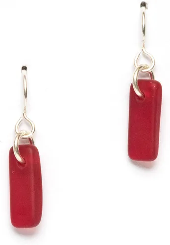 Miniatura 10 de Pendientes de cristal de mar Murmur - Pendientes de cristal de playa de alambre francés de ley para mujer de EcoSeaCo, utilizando